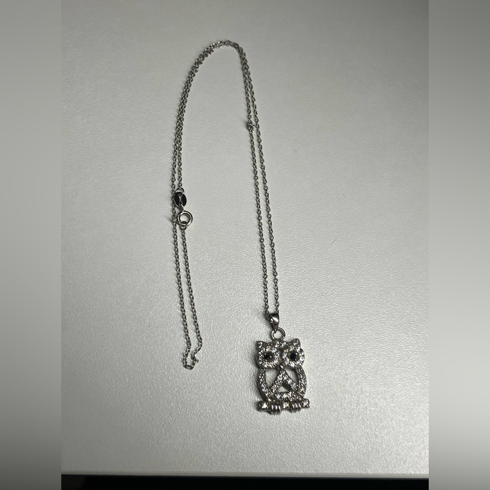 Sterling Silver Owl Necklace